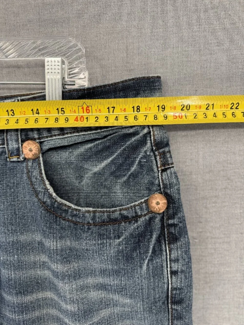 Vtg True Religion Billy Super Big T Baggy Denim Jeans Mens 38x30